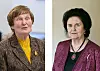 Teaduse elutööpreemia laureaadid Ene-Margit Tiit ja Ingrid Rüütel. Fotod: Tartu Ülikool ja Eesti Rahvuskultuuri Fond