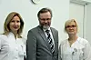 ITK radioloog/vanemarst Dr Eve Kelk, Helsingi Ülikooli nukleaarmeditsiini professor Kalevi Kairemo ja ITK nukelaarmeditsiinikeskuse juhataja dr Anne Poksi